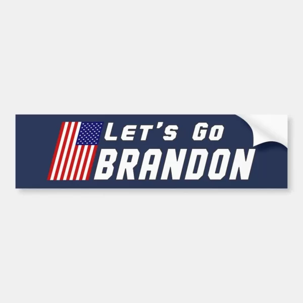 Let's Go Brandon Bumper Sticker - Blue