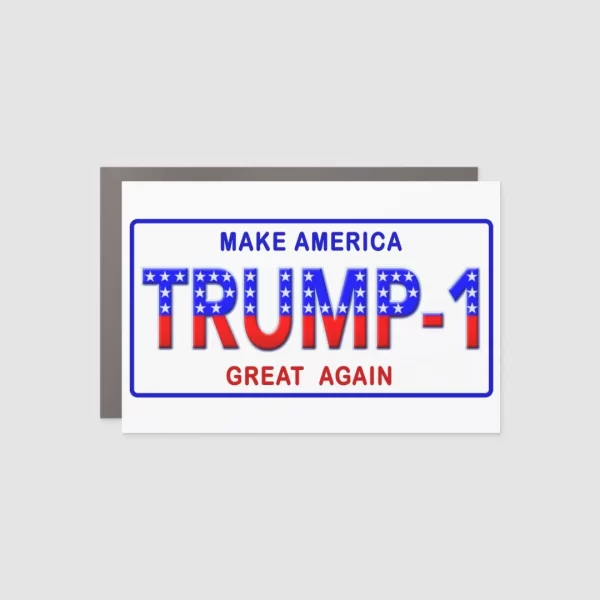 Patriotic Donald Trump-1 Car Magnet