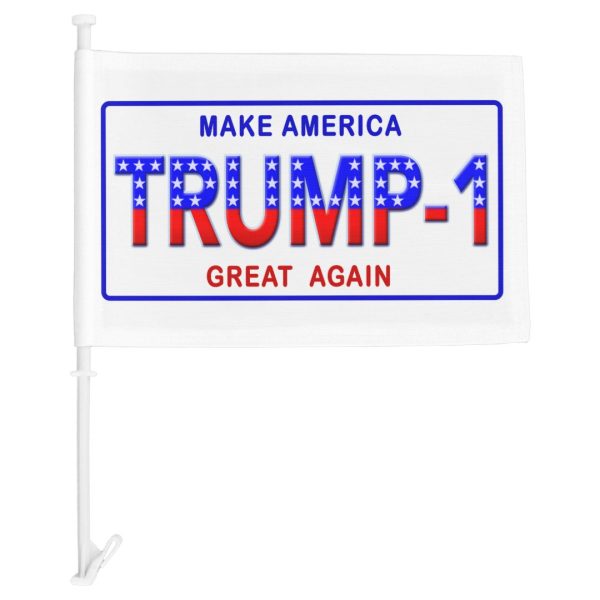 Patriotic Donald Trump-1 Car Flag