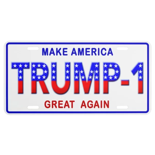 Patriotic Donald Trump-1 License Plate