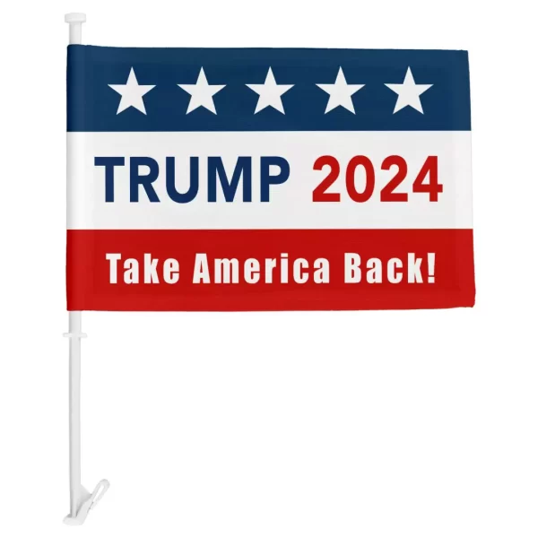 Donald Trump 2024 Car Flag RWB
