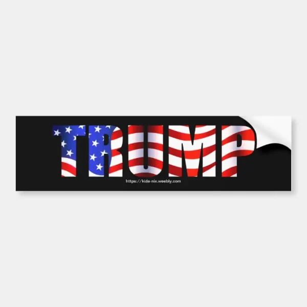 Donald Trump Bumper Sticker Flag Art